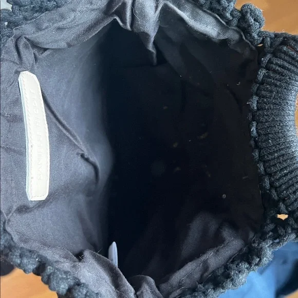 🪅Danielle Nicole Macrame Handbag Black Fringe - Picture 8 of 10